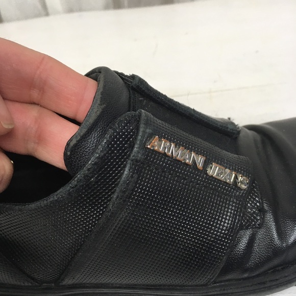 Vintage Armani Jeans Leather Sneaker - Picture 2 of 8